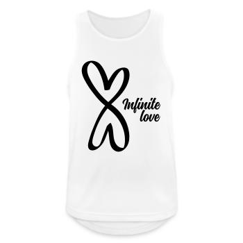 Amour infini - Débardeur respirant Homme - blanc - Devant - Nick (188cm)