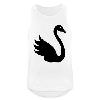 Cygne - Débardeur respirant Homme - blanc - Devant - Nick (188cm)