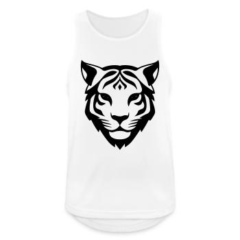 Felin Dschungel-Tigerkopf - Männer Tank Top atmungsaktiv - Weiß - Vorne - Nick (188cm)