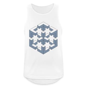 Unmögliche Figur - Männer Tank Top atmungsaktiv - Weiß - Vorne - Nick (188cm)