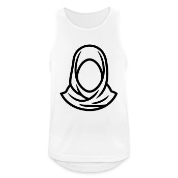 hijab headscarf muslim woman - Men's Breathable Tank Top - white - Front - Nick (188cm)