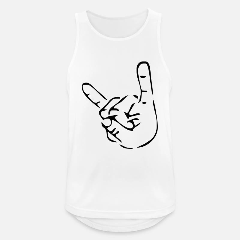 French fork Hard Rock - Men's Breathable Tank Top - white