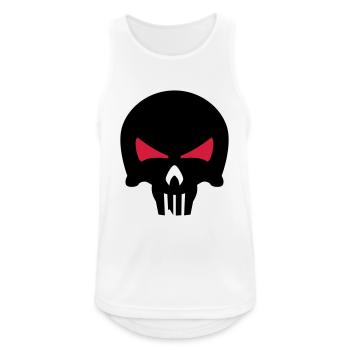 bone head - Männer Tank Top atmungsaktiv - Weiß - Vorne - Nick (188cm)