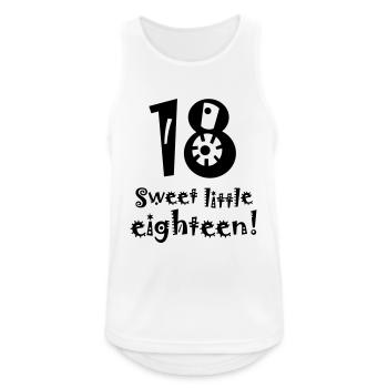 18e anniversaire sweet little eighteen majeure 18 - Débardeur respirant Homme - blanc - Devant - Nick (188cm)