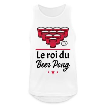 Idée cadeau pour Le Roi incontesté du Beer Pong - Débardeur respirant Homme - blanc - Devant - Nick (188cm)