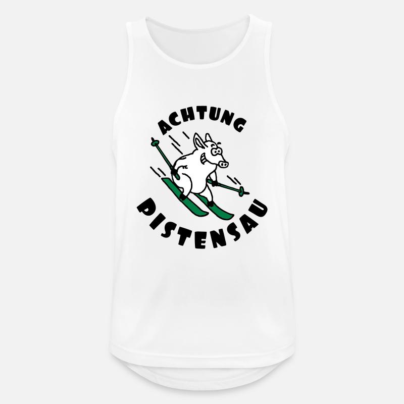 pistensau_02_e_3c - Männer Tank Top atmungsaktiv - Weiß