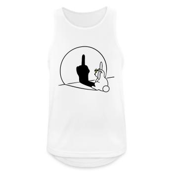 Fuck you very much - 2C white & very bright Shirts - Männer Tank Top atmungsaktiv - Weiß - Vorne - Nick (188cm)