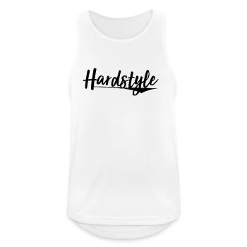 hardstyle électro trance hard bass autocollant patch - Débardeur respirant Homme - blanc - Devant - Nick (188cm)