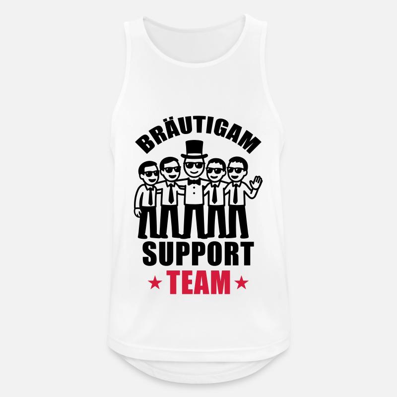 Bräutigam Support Team Hochzeit - Männer Tank Top atmungsaktiv - Weiß