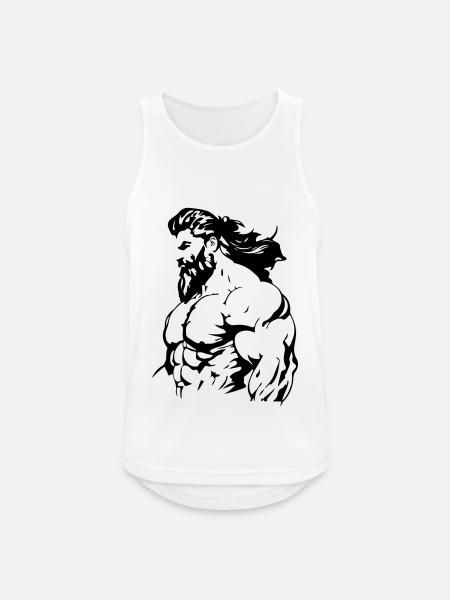 Bodybuilder Muscles Fitness Biceps - Débardeur respirant Homme - blanc