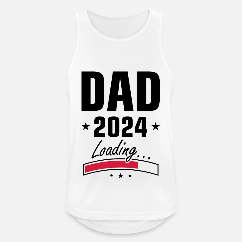 Dad 2024 Loading Papa - Männer Tank Top atmungsaktiv - Weiß