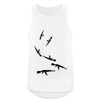 Rifle icon icon - Men's Breathable Tank Top - white - Front - Nick (188cm)