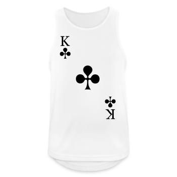 Cross King Costume Card Game Carnaval - Débardeur respirant Homme - blanc - Devant - Nick (188cm)