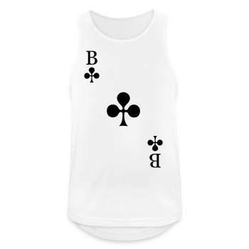 Kreuzbube Jeu de cartes à jouer Cross Jack Costume - Débardeur respirant Homme - blanc - Devant - Nick (188cm)