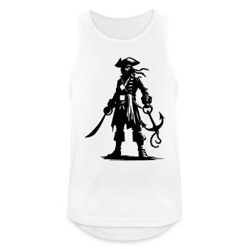 pirate - Débardeur respirant Homme - blanc - Devant - Nick (188cm)