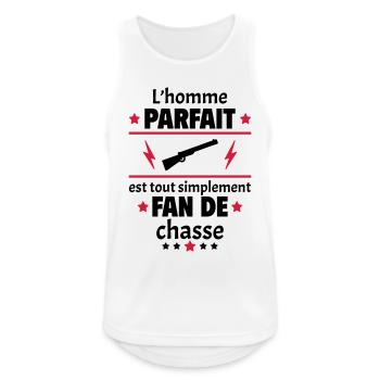 Homme parfait est fan de chasse, cadeau de noël - Débardeur respirant Homme - blanc - Devant - Nick (188cm)