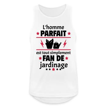 Homme parfait est fan de jardinage, cadeau de noël - Débardeur respirant Homme - blanc - Devant - Nick (188cm)