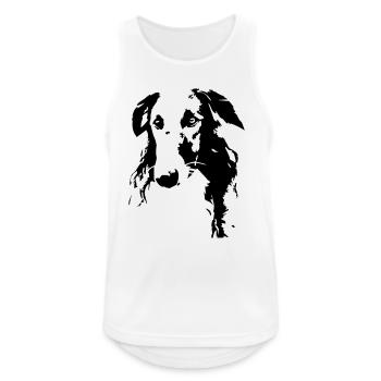 Barsoi Kopf - Männer Tank Top atmungsaktiv - Weiß - Vorne - Nick (188cm)