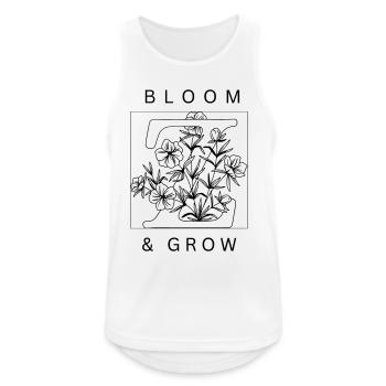 Bloom & Grow - Männer Tank Top atmungsaktiv - Weiß - Vorne - Nick (188cm)