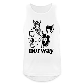 Norwegen - Männer Tank Top atmungsaktiv - Weiß - Vorne - Nick (188cm)