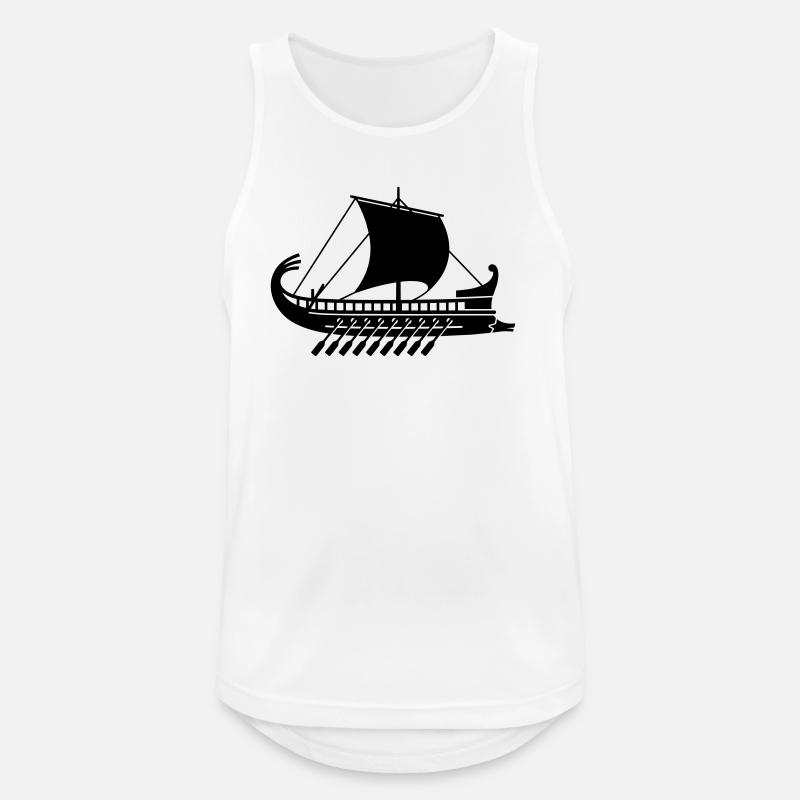 Griechisches Kriegsschiff - Männer Tank Top atmungsaktiv - Weiß