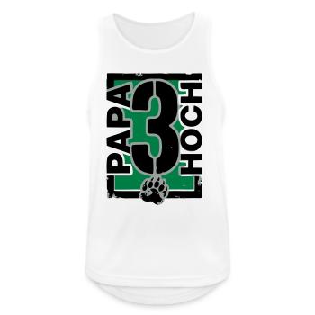 Papa 3 Bärenpfote Dreifacher Vater Drillinge - Männer Tank Top atmungsaktiv - Weiß - Vorne - Nick (188cm)