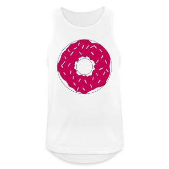 rose Donut - Débardeur respirant Homme - blanc - Devant - Nick (188cm)