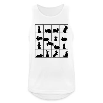 Kaninchen Cube Vektor - Männer Tank Top atmungsaktiv - Weiß - Vorne - Nick (188cm)