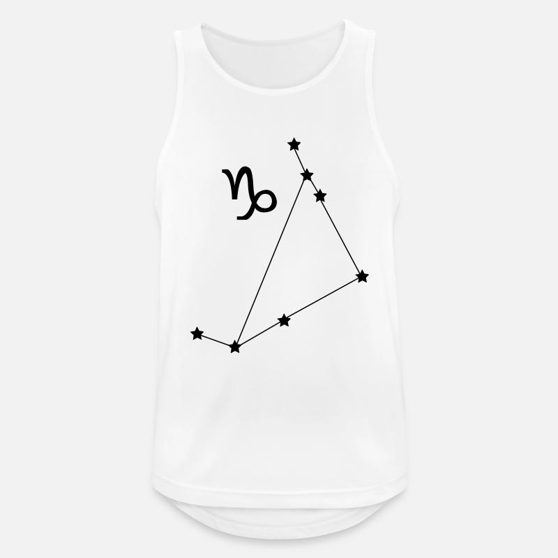 Sternbild Steinbock Sternzeichen - Männer Tank Top atmungsaktiv - Weiß