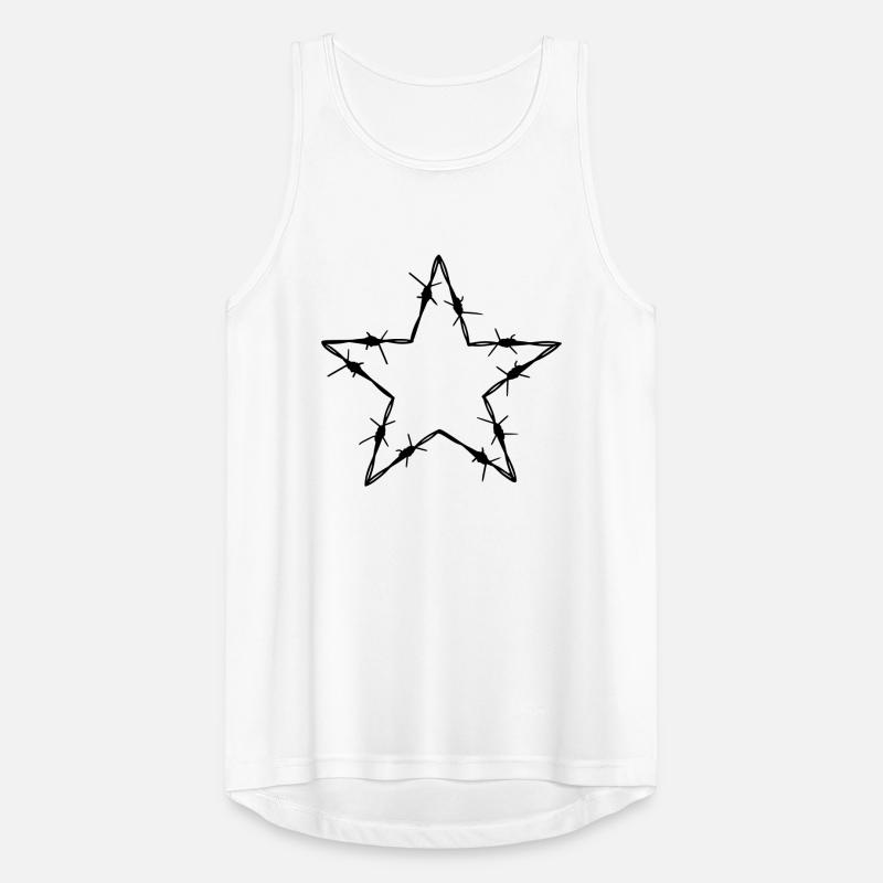 Stacheldraht 5 Eck Stern - Geschenkidee Tattoo Männer Tank Top atmungsaktiv