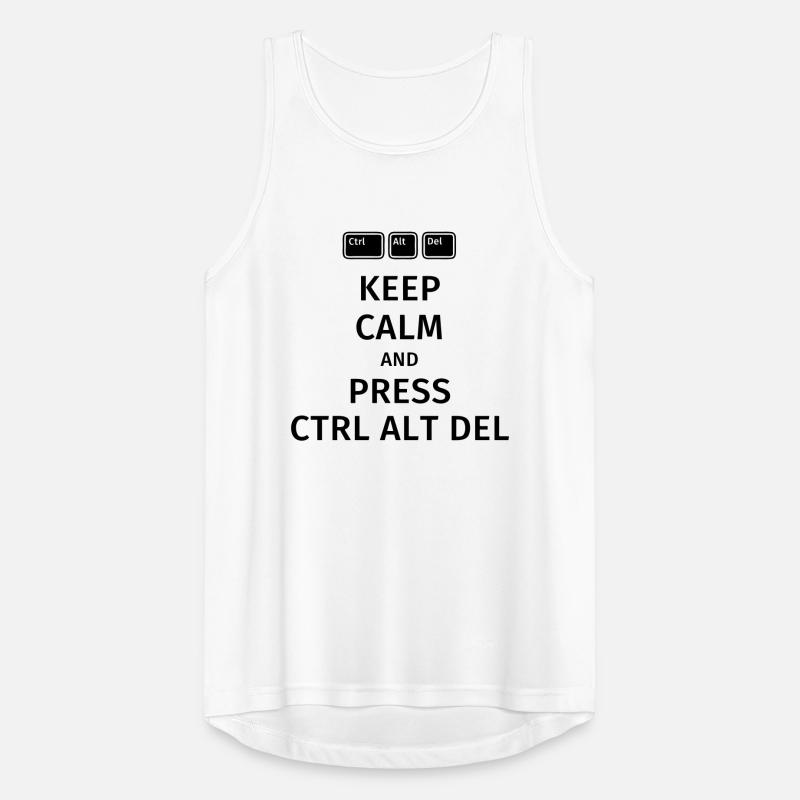 keep calm and press ctrl alt del Männer Tank Top atmungsaktiv