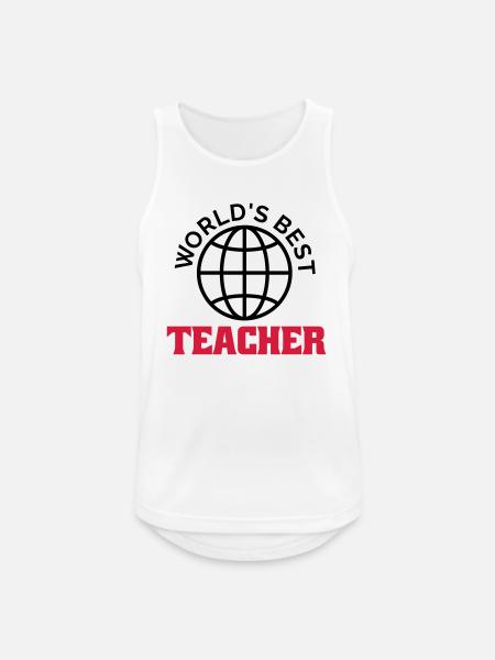 worlds best teacher - Men's Breathable Tank Top - white