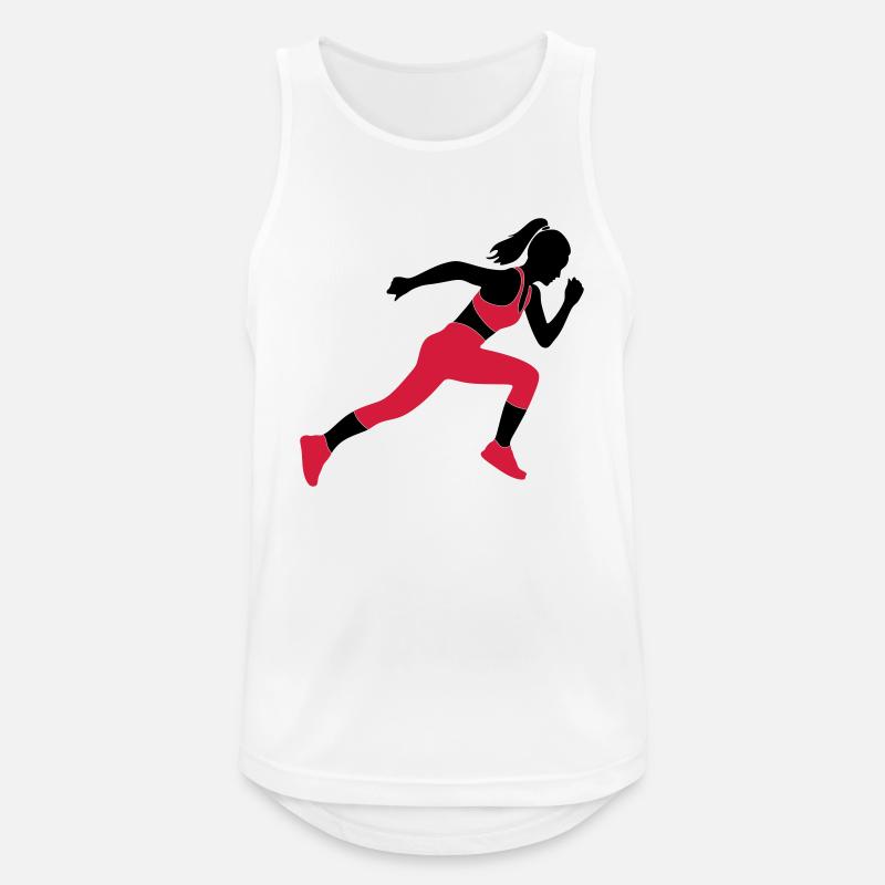 Sprinterin - Männer Tank Top atmungsaktiv - Weiß