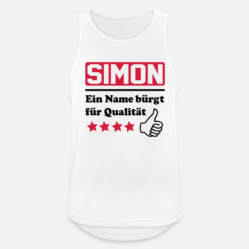 simon - Men's Breathable Tank Top - white