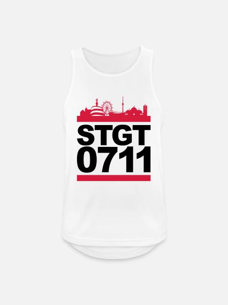 STGT 0711 - Männer Tank Top atmungsaktiv - Weiß