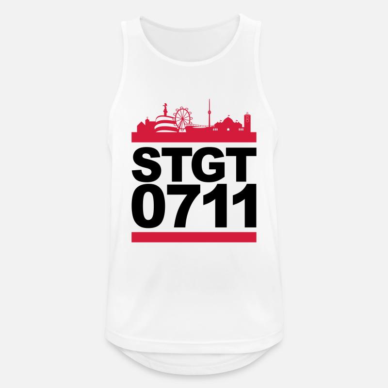 STGT 0711 - Männer Tank Top atmungsaktiv - Weiß