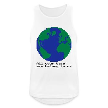 All your base - Männer Tank Top atmungsaktiv - Weiß - Vorne - Nick (188cm)