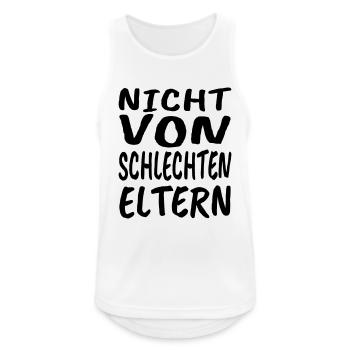 Nicht von schlechten Eltern - Männer Tank Top atmungsaktiv - Weiß - Vorne - Nick (188cm)