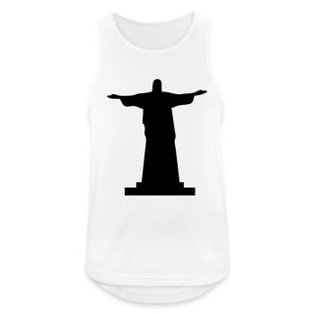 christ redeemer - Männer Tank Top atmungsaktiv - Weiß - Vorne - Nick (188cm)