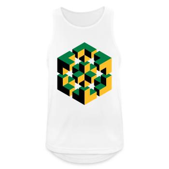 unmögliche Figur Escher Würfel Geometrie Phantasie - Männer Tank Top atmungsaktiv - Weiß - Vorne - Nick (188cm)
