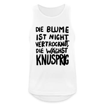 Die Blume wächst knusprig - Männer Tank Top atmungsaktiv - Weiß - Vorne - Nick (188cm)