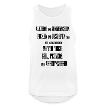 Alkohol und Sonnenschein - Männer Tank Top atmungsaktiv - Weiß - Vorne - Nick (188cm)