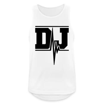 DJ Music Pulse - Männer Tank Top atmungsaktiv - Weiß - Vorne - Nick (188cm)