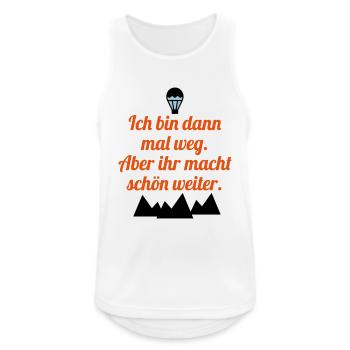 Weg sein - Männer Tank Top atmungsaktiv - Weiß - Vorne - Nick (188cm)