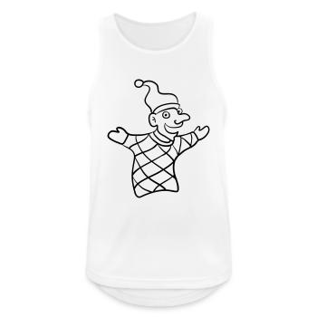 kasperle - Kasperletheater - line - Männer Tank Top atmungsaktiv - Weiß - Vorne - Nick (188cm)