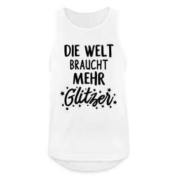Mehr Glitzer - Männer Tank Top atmungsaktiv - Weiß - Vorne - Nick (188cm)