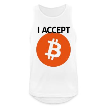 bitcoin - Débardeur respirant Homme - blanc - Devant - Nick (188cm)