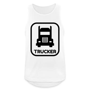 Routier / Chauffeur Poids-lourd / Camion / - Débardeur respirant Homme - blanc - Devant - Nick (188cm)