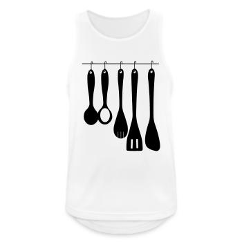 Outils de cuisine - Débardeur respirant Homme - blanc - Devant - Nick (188cm)