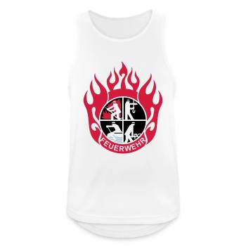 Flamme Feuerwehr Logo mod - Männer Tank Top atmungsaktiv - Weiß - Vorne - Nick (188cm)